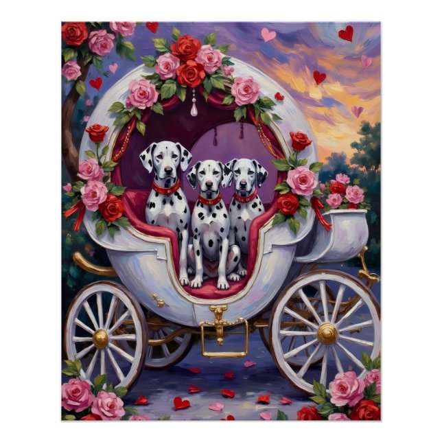 Póster Dia dos Namorados do Cão Dálmata  (Frente)