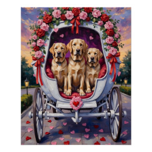 Póster Dia dos Namorados do Cão Labrador