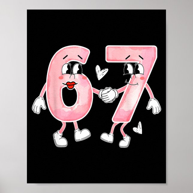 Poster Dia dos Namorados engraçado 6 7 Seis Sete Meme Dia (Frente)