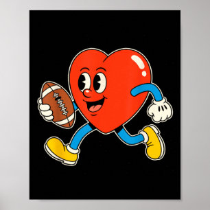 Poster Dia dos Namorados Futebol Coração Homens Meninos C