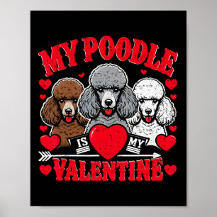 Poster Dia dos Namorados Meu Poodle é Meu Namorado Dono