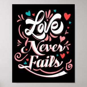 Poster Dia dos Namorados O Amor Nunca Falha