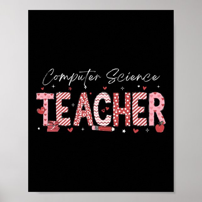 Poster Dia dos Namorados Professor de Ciência da Computaç (Frente)