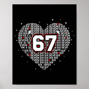 Poster Dia dos Namorados Seis Sete 67 Meme 6 7 Coração Me