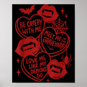 Poster Dia dos Namorados Vampiro Valoween Amantes Seja um