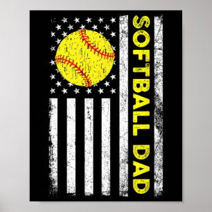 Poster Dia dos Pais Bandeira Americana Envelhecida Softll