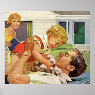 Poster Dia dos pais feliz
