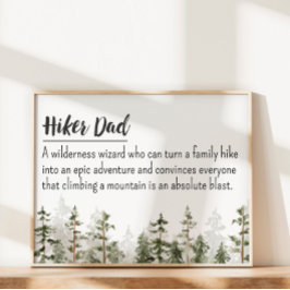 Poster Dia dos Pais Hiker Pai Citação Personalizada