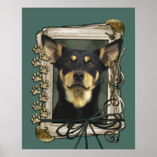 Póster Dia dos pais - patas de pedra - Kelpie - Jude