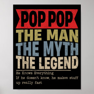 Poster Dia dos Pais Pop Pop Retro
