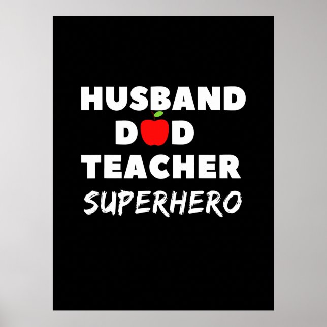 Poster dia dos Pais  | Professor Pai Super Marido (Frente)