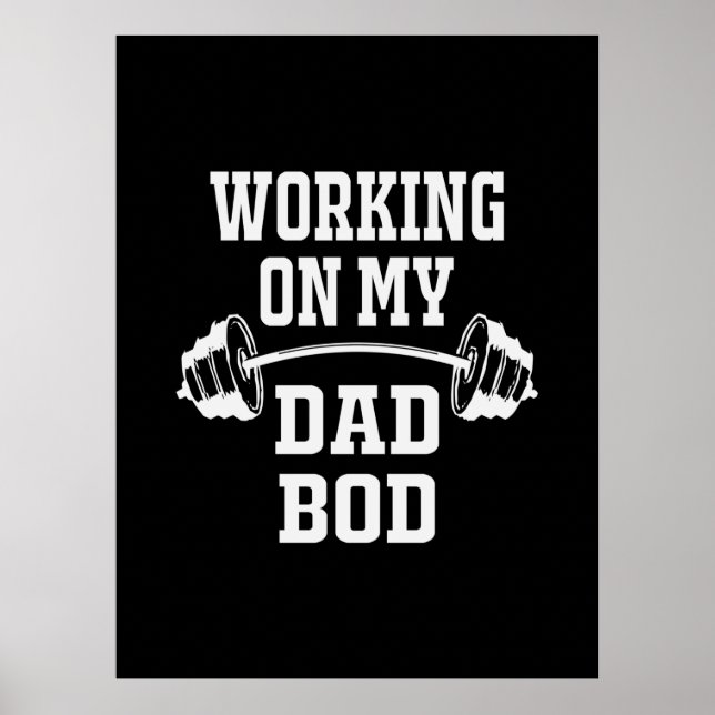 Poster dia dos Pais  | Trabalhando No Meu Bacalhau Pai (Frente)