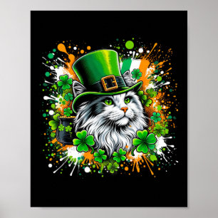 Poster Dia dos Patricinhos Irlandeses Vestindo o Chapéu d