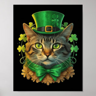 Poster Dia dos Patricões do Cat St Patricks Para Homens M