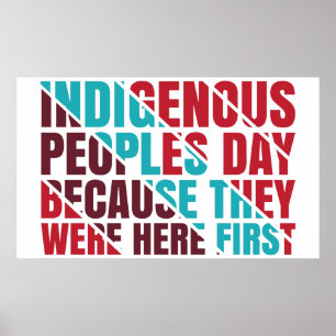 Poster Dia dos Povos Indígenas Porque Eles Estavam Aqui e