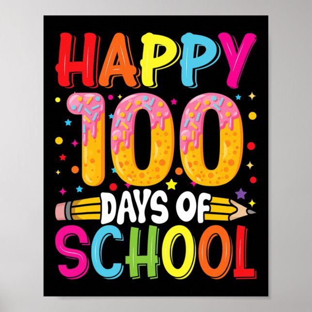 Poster Dia dos Professores Crianças Felizes 100 Dias 5 (Frente)