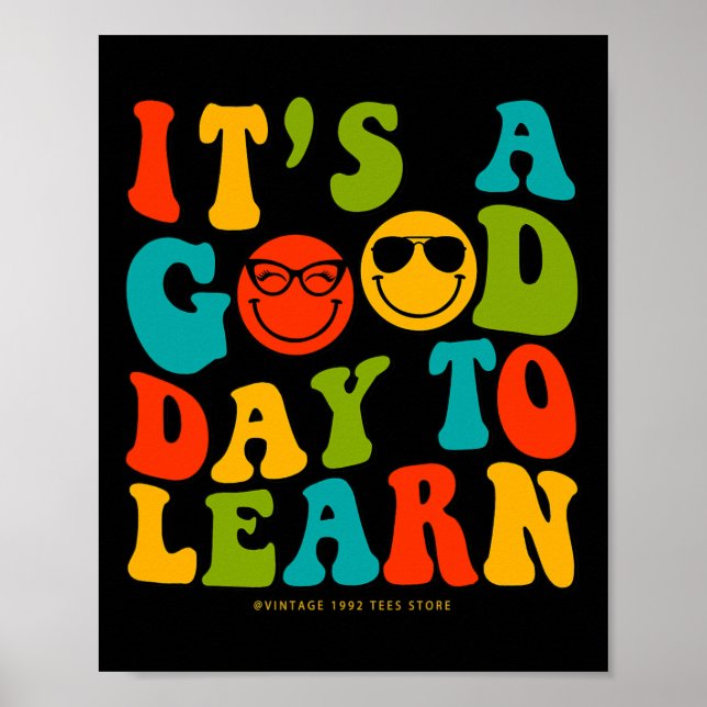 Poster Dia dos Professores É Um Bom Dia Aprender Gr (Frente)