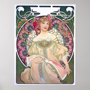 Poster Dia dos Sonhos (Primavera), Mucha