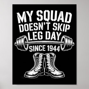 Poster Dia dos Veteranos do Exército Pule o Dia da Perna 