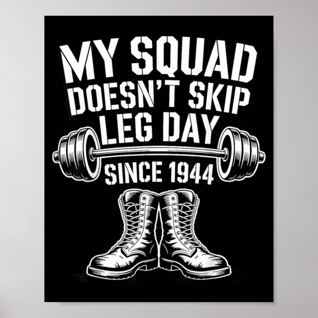 Poster Dia dos Veteranos do Exército Pule o Dia da Perna  (Frente)
