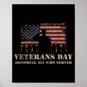 Poster Dia dos Veteranos em Homenagem a Todos que Servira