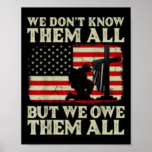 Poster Dia dos Veteranos Nós Devemos a Eles Veterano Patr
