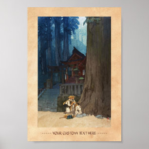 Poster Dia enevoado na arte do woodblock de Nikko Hiroshi