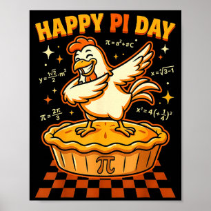 Poster Dia feliz frango panela dia torta amante da matemá