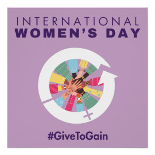 Póster Dia Internacional da Mulher 2026 Dar Para Ganhar