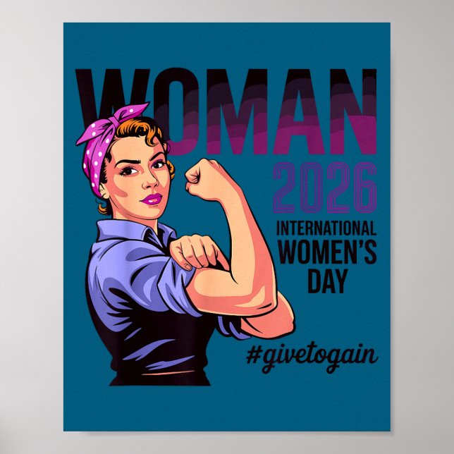Poster Dia internacional da mulher 2026 dar para ganhar m (Frente)