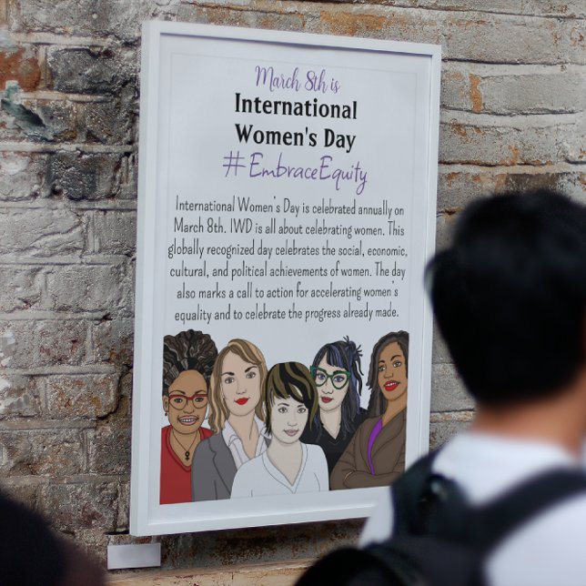 Poster Dia Internacional da Mulher é dia 8 de março Poste (Criador carregado)