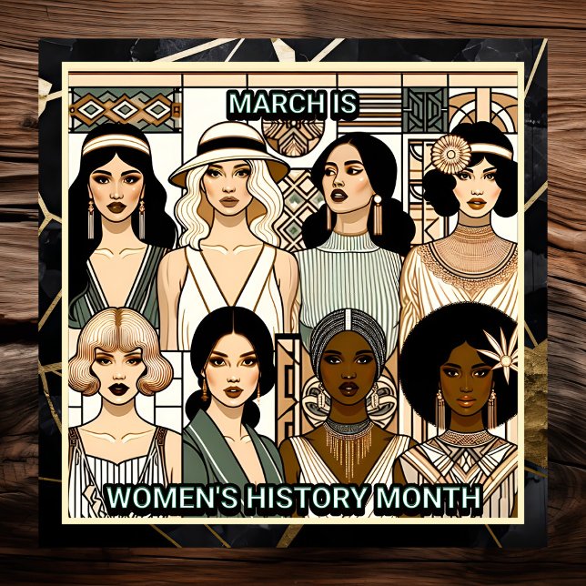 Poster Dia Internacional da Mulher Negro e Dourado (Criador carregado)