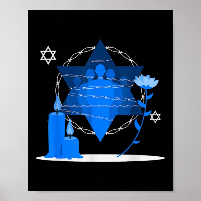 Poster Dia Memorial do Holocausto - Yom Hashoah (Frente)