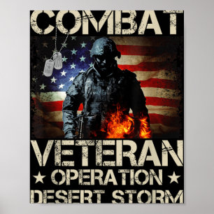 Poster Dia Memorial dos Veteranos Dia do Deserto Tempesta