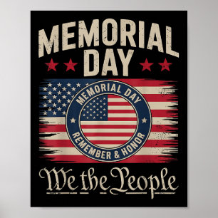 Poster Dia Memorial Honra E Lembre-Se Do Dia Dos Veterano