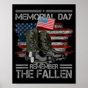 Poster Dia Memorial Lembre-Se Do Exército Veterano Faleci