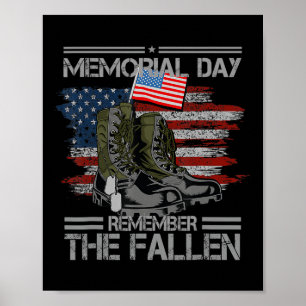Poster Dia Memorial Lembre-Se Do Exército Veterano Faleci