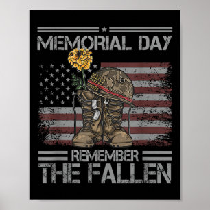 Poster Dia Memorial Lembre-Se Do Exército Veterano Faleci