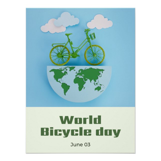Póster Dia Mundial da Bicicleta (Frente)