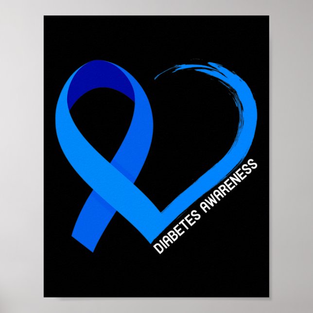 Poster Dia Mundial da Diabetes Tipo 1 Awarenes da Diabete (Frente)