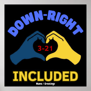 Poster Dia Mundial da Síndrome de Down Incluído à Direita