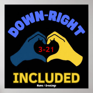Poster Dia Mundial da Síndrome de Down Incluído à Direita