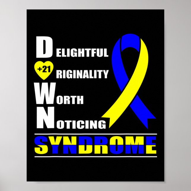 Poster Dia Mundial da Síndrome de Down Mulheres Crianças  (Frente)