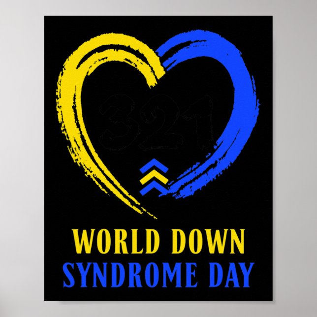 Poster Dia Mundial da Síndrome de Down para combater idei (Frente)