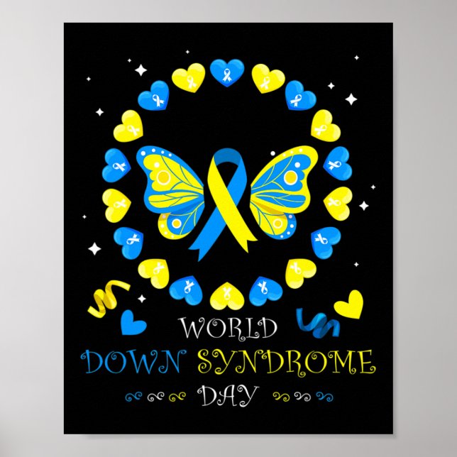 Poster Dia Mundial da Síndrome de Down para combater idei (Frente)