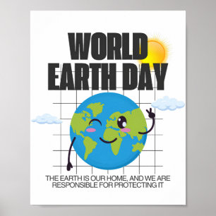 Poster Dia Mundial da Terra - 22 de abril   Proteja nosso