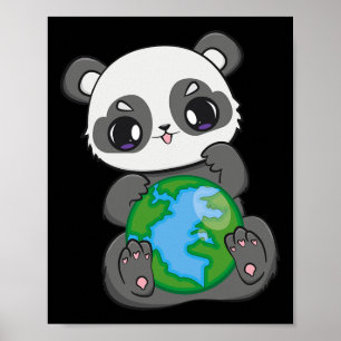 Poster Dia Mundial da Terra Panda
