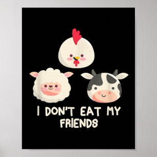 Poster Dia Mundial da Vegetariana Eu Não Como Vegan Aos M