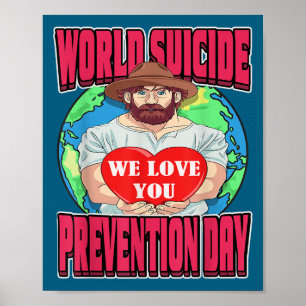 Poster Dia Mundial de Prevenção do Suicídio Motivacional 