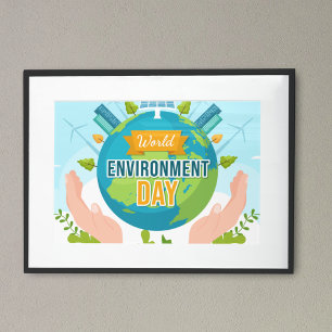 Poster Dia Mundial do Meio Ambiente 5 de junho Salve noss
